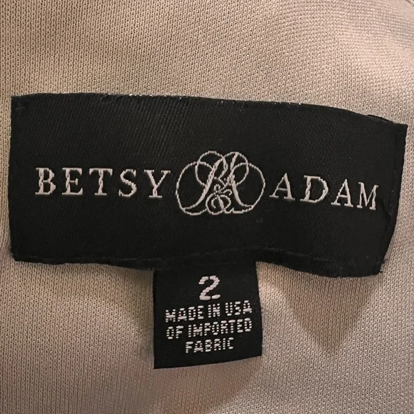 Betsy & Adam Dresses Betsy & Adam Silver Metallic Evening Size 2 - Picture 7 of 8